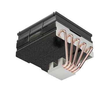 Düşük profilli bir işlemci görünümünün altında