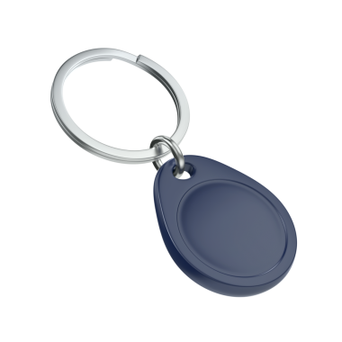 Şeffaf arkaplanda mavi RFID anahtar düğmesi