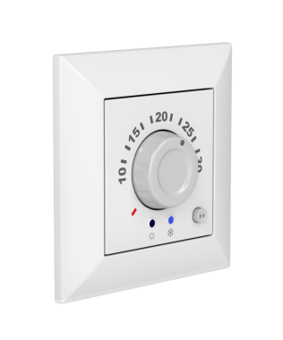 Şeffaf arkaplanda analog termostat