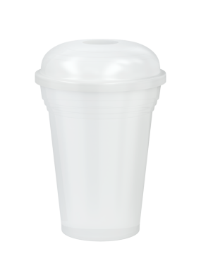Smoothie veya Frappe için beyaz plastik bardak