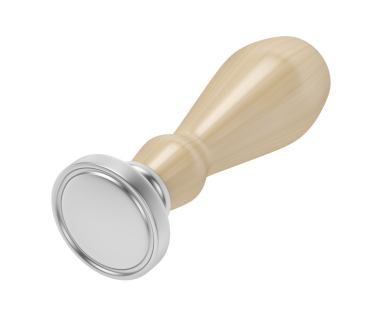 Şeffaf arkaplanda balmumu mühür aracı