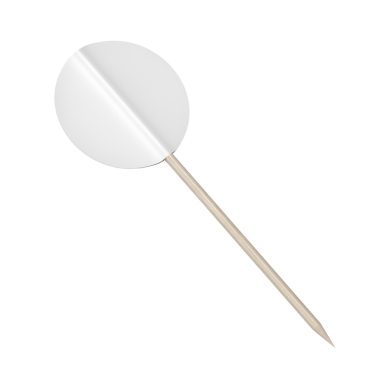 Şeffaf arkaplanda beyaz yuvarlak kürdan bayrağı