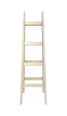 Şeffaf arkaplanda çift ahşap merdiven