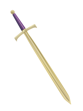 Şeffaf arkaplanda Ortaçağ kılıcı