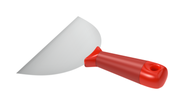 Kırmızı plastik saplı macun bıçağı