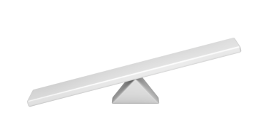 Şeffaf arkaplanda boş beyaz tahterevalli