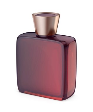 Beyaz arka planda Unisex parfüm şişesi