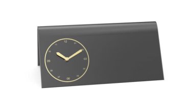 Boş reklam alanı olan siyah saat.