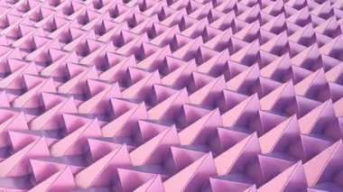 Metalik pembe piramitlerle soyut hareket arkaplanı