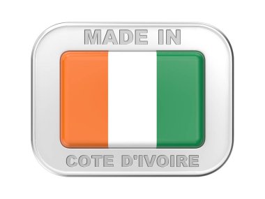 Ivory Coas 'ın ulusal bayrağıyla gümüş rozetli Cote d' Ivoire 'de yapıldı.