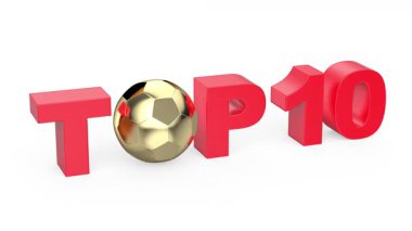 Altın futbol topuyla 10 metin (top)