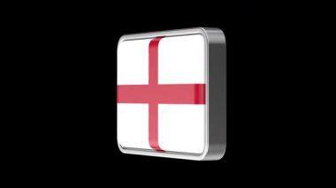 Siyah arkaplanda dönen İngiltere bayrağı