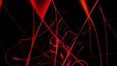 Siyah zemin üzerine kırmızı çizgiler hareket soyut