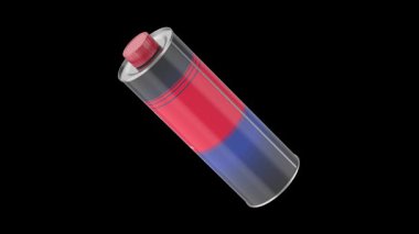 Siyah arka planda dönen araba motoru yağı şişesi.