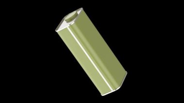 Ekstra saf zeytinyağlı dönen teneke kutu siyah arka planda