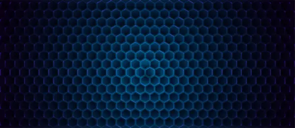Tecnologia Azul Escuro Fundo Hexagonal Textura Grade Favo Mel Ilustração Vetores De Stock Royalty-Free