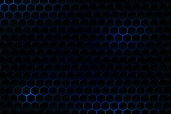 六边形抽象技术背景 六边形技术通信设计模式 高科技网络六角形Sci Fi游戏横幅网格 蓝色科学病媒图解 免版税图库插图