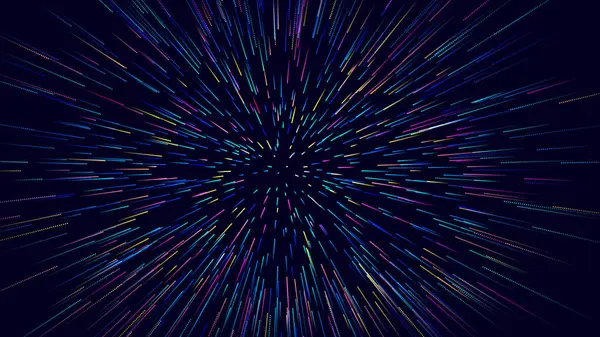 科幻小说空间旅行 超经线 远程传输 超光速跳跃效果概念 摘要圆形几何背景 矢量速度线星图 免版税图库矢量图片
