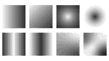 Klasik Soyut Yarıton Özgeçmişi seti. Vektör İllüstrasyonu.