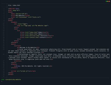Düz dizayn ile kodlama kavramı, web sitesi şablonu