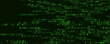 Rakamlarla soyut bir arkaplan. Yeşil matris dijital görüntü numaraları kodu. vektör illüstrasyonu.               