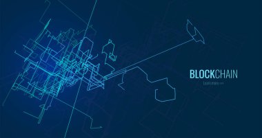 Engelleme teknolojisi soyut arka plan. vektör illüstrasyonu       