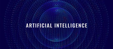 İstihbarat teknolojisi. yapay veri 3d küresel dijital teknoloji soyut arkaplan