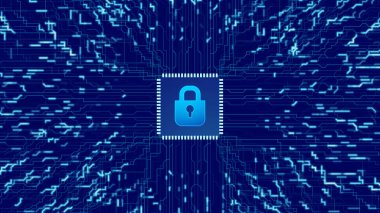 dijital devre teknolojisi kavramı. vektör illüstrasyonu              