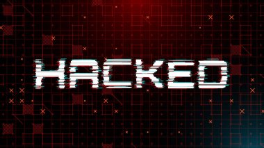 hack uyarı arızası ekranı olan soyut neon metin