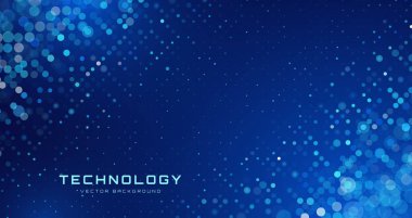 Gelecekçi mavi teknoloji teknolojisi. Tasarımınız için soyut arkaplan.