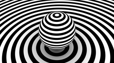 Optik yanılsamayla soyut siyah beyaz arka plan. vektör illüstrasyonu              