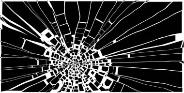 soyut siyah beyaz cam parçalanmış vektör arkaplanı                    