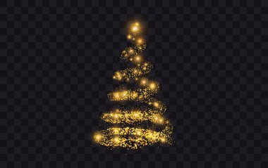 Yılbaşı ağacı gibi parlayan vektör. Yılbaşı geçmişi. yeni yıl kartı                   