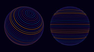 Yaratıcı tasarım için soyut küreler, teknoloji arka planı. vektör illüstrasyonu.                 