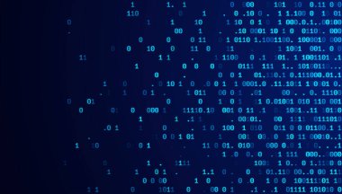 Rakamlarla soyut bir arkaplan. Matrix dijital görüntü numaraları kodu. vektör illüstrasyonu.                        