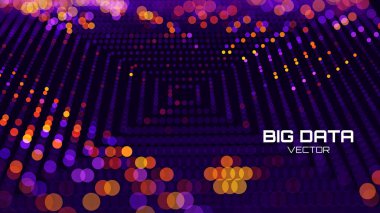 Veri işleme soyut arkaplan. Büyük veri görselleştirmesi. teknoloji kavramı.       
