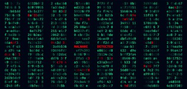 kötü amaçlı yazılım veri konsepti, vektör illüstrasyonu