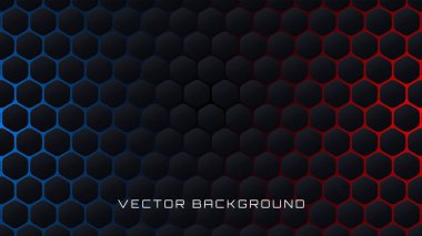 Soyut fütüristik altıgen teknoloji geçmişi. vektör illüstrasyonu                                                 