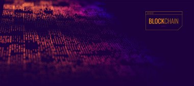 Soyut arkaplan. Geometrik dijital teknoloji ağı ve engelleme zinciri kavramı