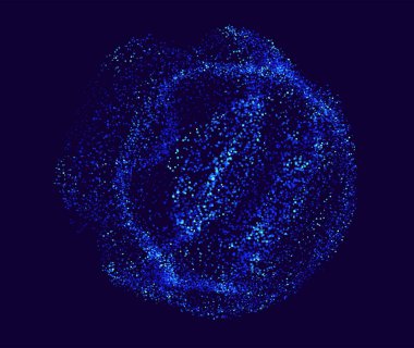 Yaratıcı tasarım için soyut küre çizimi, teknoloji arka planı.           