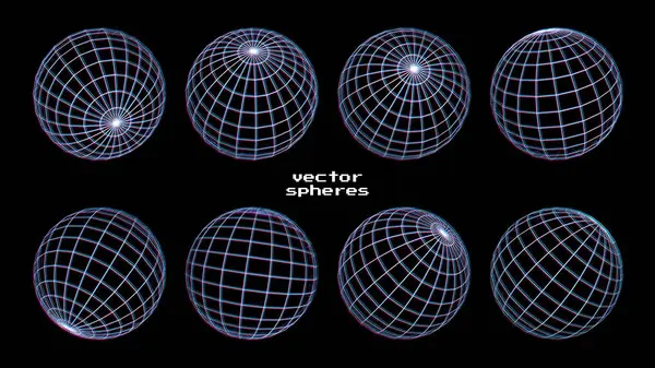 Sphères Abstraites Illustration Pour Conception Créative Arrière Plan Technologique Illustration — Image vectorielle