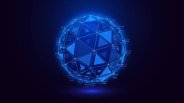 абстрактная сфера иллюстрации для творческого дизайна, технологический фон.           