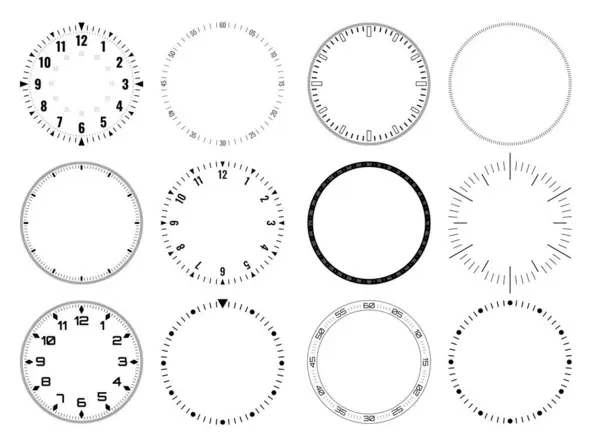 Mekanisk Klocka Stil Smartwatch Ansikten Bezel Designs Digital Klocka Hud — Stock vektor