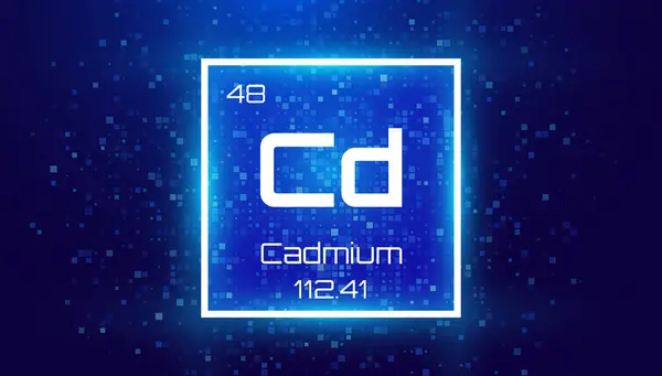 Cadmium Periodic Table Element Chemical Element Card Number Atomic Weight — Stock Vector