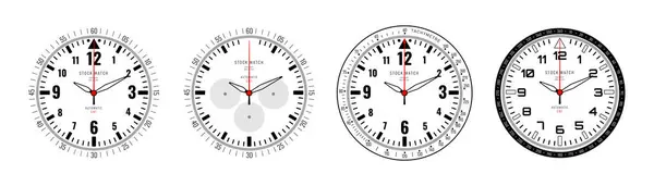Mechanical Watches Set Vector Illustration - Stok Vektor