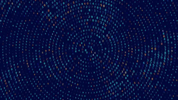 Абстрактний Фон Цифрами Матричний Цифровий Код Номерів Дисплея Векторна Ілюстрація — стоковий вектор