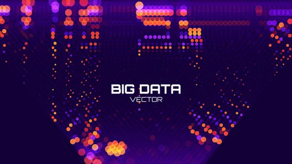 Data Processing Abstract Background Big Data Visualization Technology Concept — Stock Vector