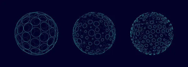Sphères Abstraites Illustration Pour Conception Créative Arrière Plan Technologique Illustration — Image vectorielle