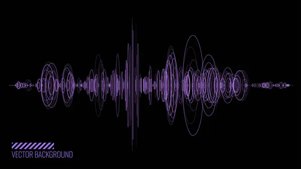 Abstract Background Digital Sound Waves Vector Illustration Design Grafika Wektorowa