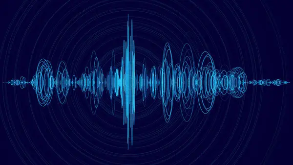 Абстрактный Фон Цифровыми Звуковыми Волнами Векторная Иллюстрация Стоковый вектор